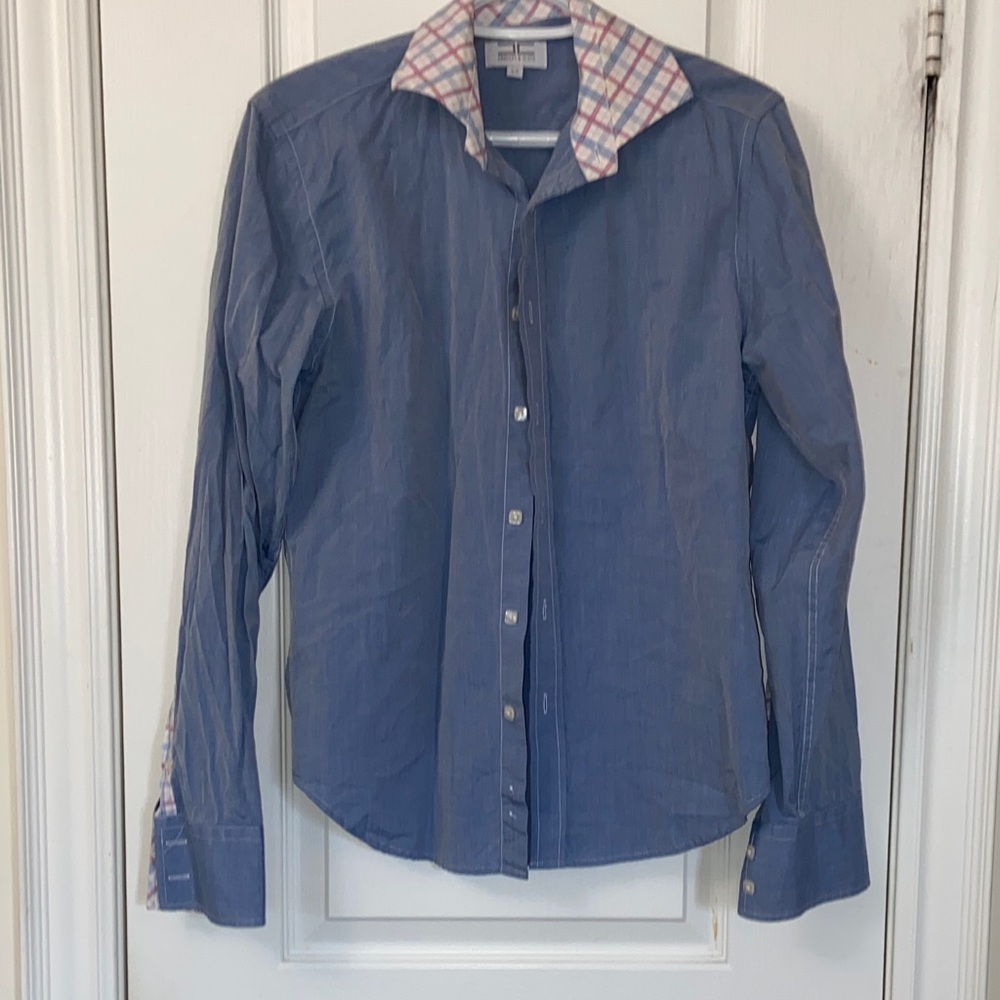 Men's Blue Button-Up Shirt